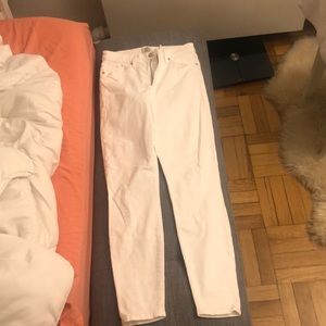 J Crew high rise skinny white jeans